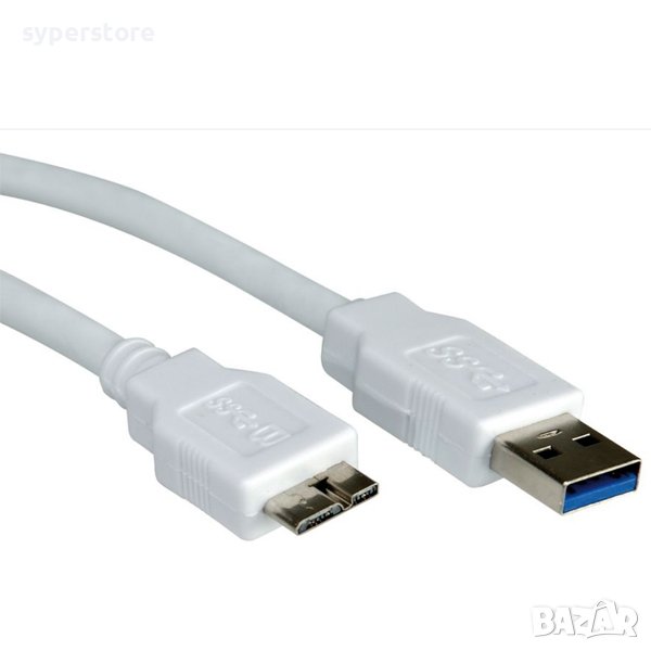 Кабел USB3.0 A-Micro B, M/M, 0.8m  SS301030, снимка 1