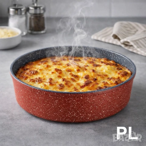 Тава Oliver Voltz OV54322B – Кръгла алуминиева тава с мраморно покритие (28/7, 30/7, 32/7 см)