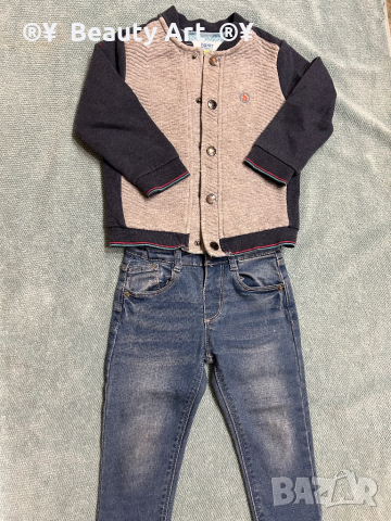 Комплект дънки с жилетка ZARA , 86-92