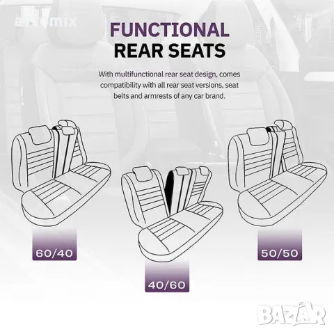 Тапицерия OTOM за седалки Комфортлайн CMF206 Черно/Сиво, снимка 10 - Аксесоари и консумативи - 49929803
