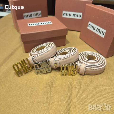 кожен колан от естествена кожа в кутия на марката miu miu , снимка 4 - Колани - 54220634