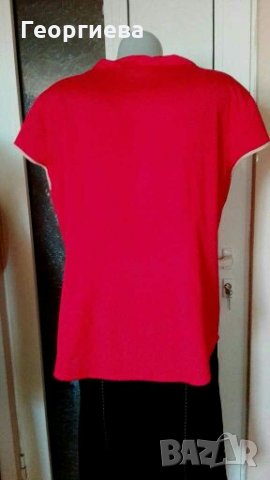 Червена блуза с красива яка❤🍀М/L,L❤🍀арт.535, снимка 4