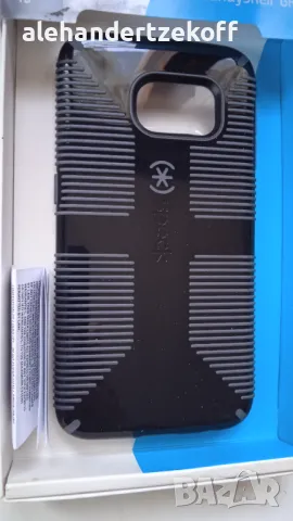 Кейс Speck CandyShell Grip за Galaxy S6 Edge, Black/Slate Grey, снимка 4 - Калъфи, кейсове - 49830727