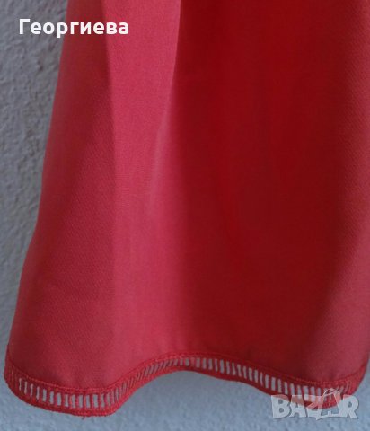 Нежна рокля в наситено коралов цвят, снимка 3 - Рокли - 30064550