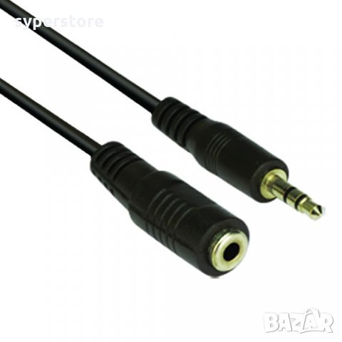 Кабел Аудио жак Мъжки към Аудио жак Женски 5м VCom SS001331 Cable 3.5mm-M/F