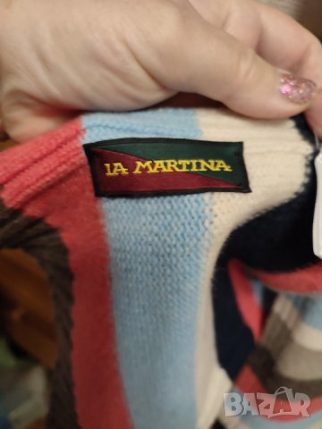 Продавам вносен италиански шал la Martina Made in italy, снимка 3 - Шалове - 44373378