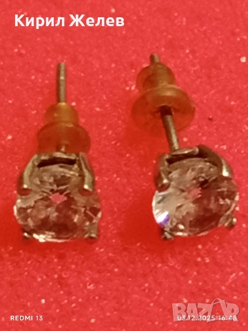 Шармантни сребърни обеци с ювелирно фасетиран чист планински кристал 39890, снимка 5 - Обеци - 52640524