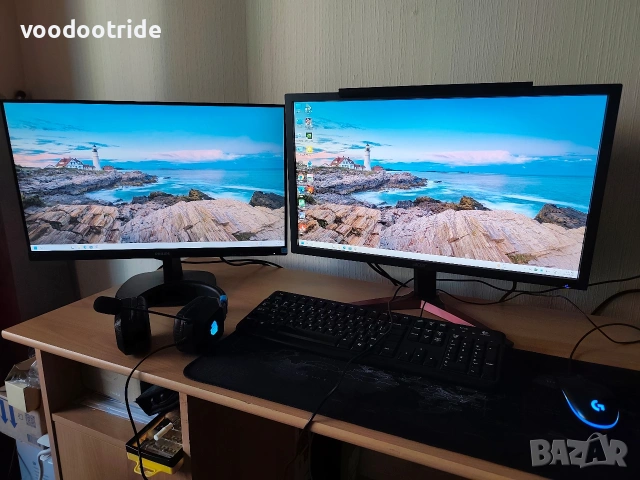 Компютър CPU 2600, 16RAM, 750 SSD, 1TB HDD, RTX 2060, 2xМонитора, KB/M, снимка 2 - Геймърски - 54195954