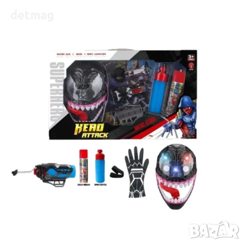 Светеща маска, ръкавица и паяжина .2 модела. DARENLAND, снимка 3 - Образователни игри - 52678622