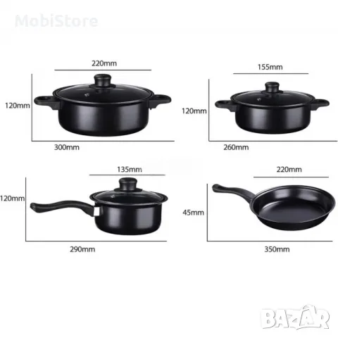 Комплект съдове Royal Mark – 13 части + ПОДАРЪК Почистваща паста 500g, снимка 4 - Съдове за готвене - 55852053