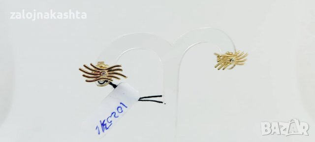 Нови Детски Златни обеци-1,42гр/14кр, снимка 2 - Обеци - 38072851
