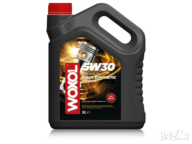 Синтетично моторно масло WOXOL 5W30 SN/CF 5L, снимка 2 - Аксесоари и консумативи - 55868664