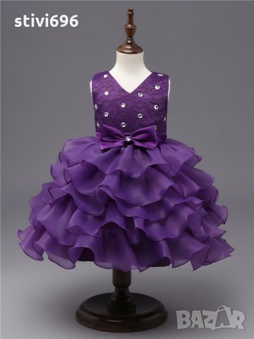 Детска рокля кристали червена ново. 3-4 години. Налична., снимка 6 - Детски рокли и поли - 30912093