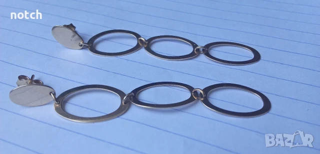 Златни обеци, снимка 4 - Обеци - 50744191