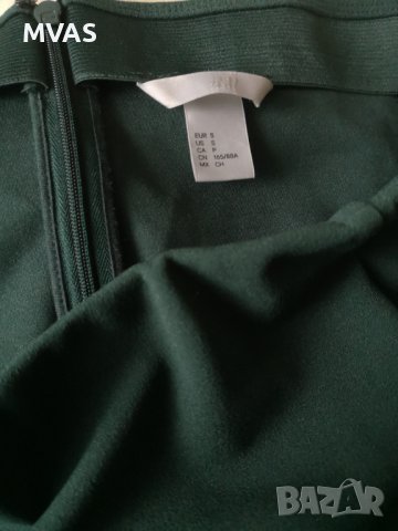 Нова рокля H&M S-M размер зелена, снимка 5 - Рокли - 42381288
