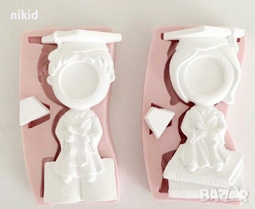 абитуриент лице снимка бал завършване голям силиконов молд форма фондан гипс декор