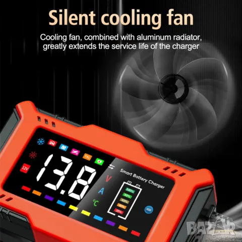 Смарт Импулсно Зарядно за Акумулатори 12v 6A, снимка 3 - Аксесоари и консумативи - 50241018