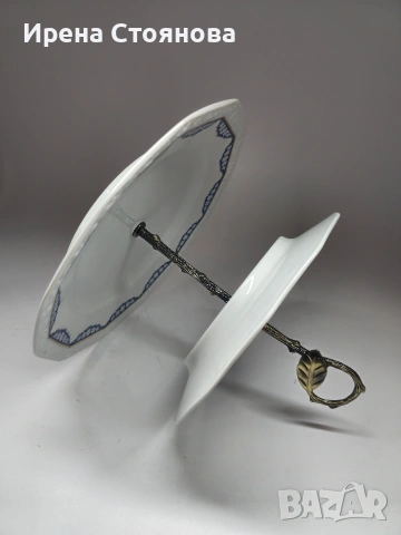 💠💠💠Classic Rose Maria Blu💠💠💠 Поднос на две нива, снимка 8 - Антикварни и старинни предмети - 53152004