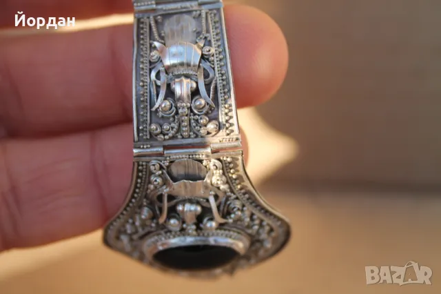 Дамска сребърна гривна , снимка 10 - Гривни - 49405246