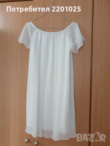 Ефирна бяла рокля, снимка 1 - Рокли - 37120297