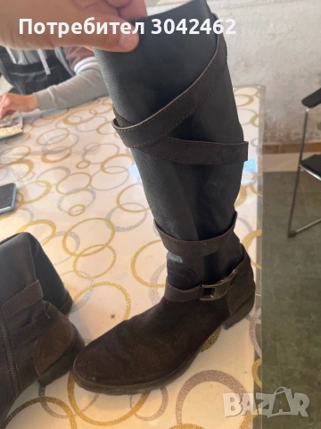 Ботуши Geox велур кафяви