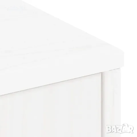 vidaXL Страничен шкаф ODDA White 40x24x79 cm Масивна дървесина Бор, снимка 9 - Бюфети - 56147521