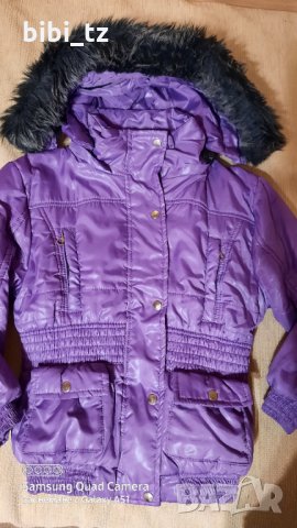 Лилаво зимно яке, снимка 3 - Детски якета и елеци - 31154310