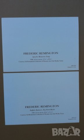 "Западно изкуство(Western Art)"върху 7 двойни картички.Издадени в САЩ, снимка 5 - Колекции - 29722201