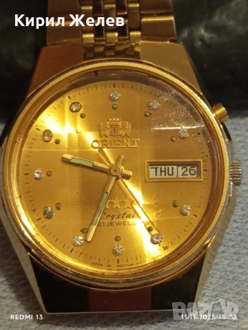 Колекционерски часовник мъжки ORIENT CRISTAL работи перфектно състояние за КОЛЕКЦИЯ 51546
