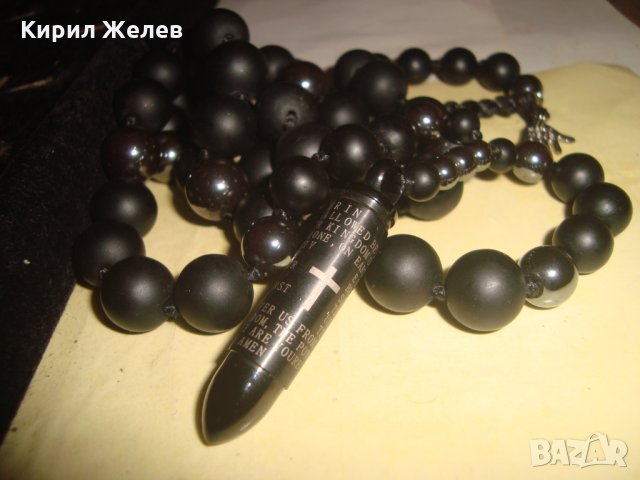 МОДЕН СКЪП ХЕНД МЕЙД МЕДАЛЬОН ОГЪРЛИЦА - БРОЕНИЦА от БЛАГОРОДНА СТОМАНА и ЧЕРЕН ОНИКС 24345, снимка 14 - Колиета, медальони, синджири - 33876200