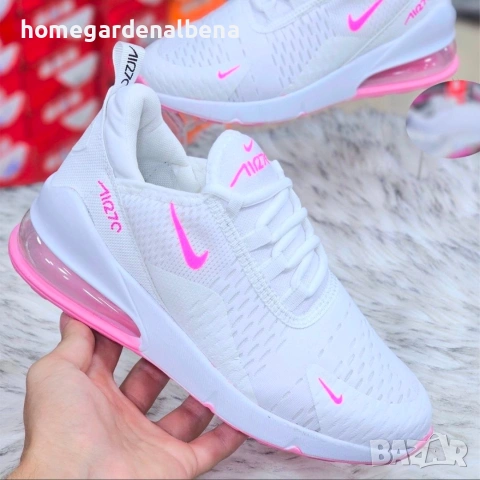 Nike Air Max 270 – Дамски маратонки бяло/розово | Размери 36–40, снимка 4 - Маратонки - 54314223