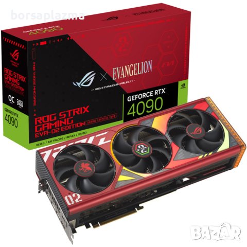 ASUS GeForce RTX 4090 ROG Strix O24G EVA-02 Edition, 24576 MB GDDR6X, снимка 1 - Видеокарти - 33272498