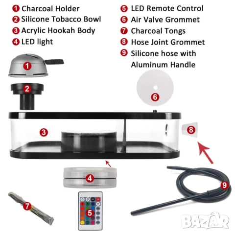 Акрилен уред с дистанционно управление LED кутия, снимка 12 - Друга електроника - 51852223