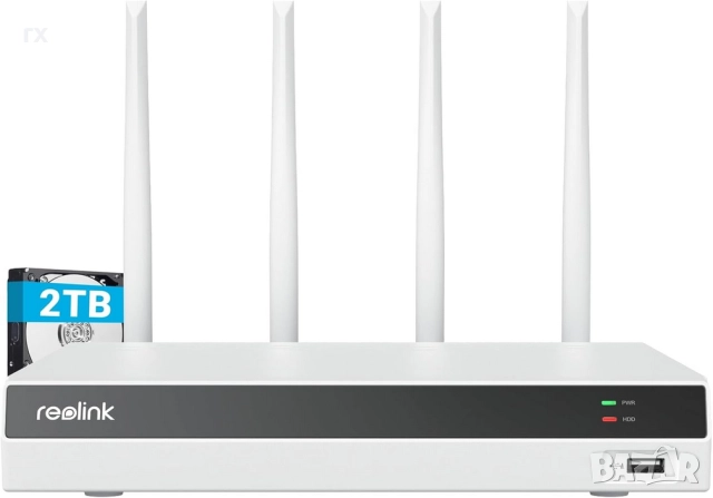 Reolink RLN12W – 2tb HDD 16 канален 4K Wi-Fi 6 NVR , снимка 2 - Комплекти за видеонаблюдение - 52925826