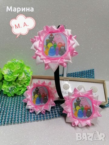 Аксесоари за коса с панделка на Барбароните, снимка 2 - Шноли, диадеми, ленти - 35064433