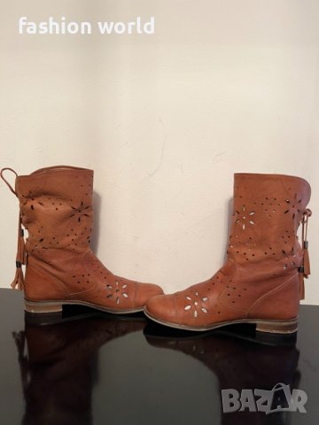 Летботуши естествена кожа , снимка 3 - Дамски ботуши - 36866478