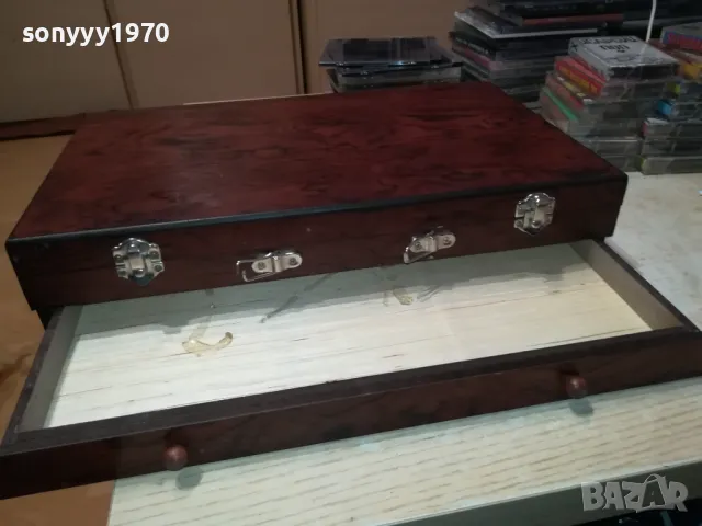 КРАСИВА ДЪРВЕНА КУТИЯ С КАПАК И ЧЕКМЕДЖЕ 1205252001LCHERY, снимка 4 - Антикварни и старинни предмети - 50258934