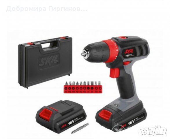 Продавам нов мощен акумолаторен винтоверт дрелка "Skil" с две батерии.