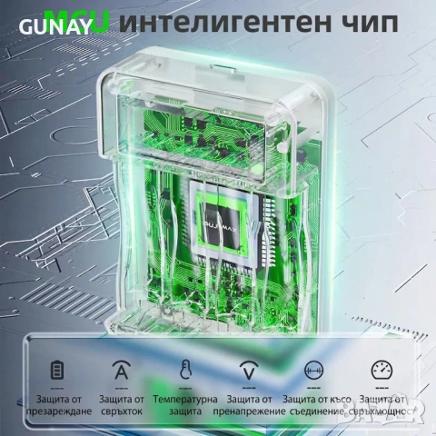 PUJIMAX Зарядно за AA/AAA NiMH/NiCd батерии с LCD дисплей, 4 гнезда, снимка 6 - Друга електроника - 53981105