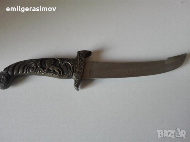  Нож с бронзова дръжка., снимка 4 - Антикварни и старинни предмети - 32085900