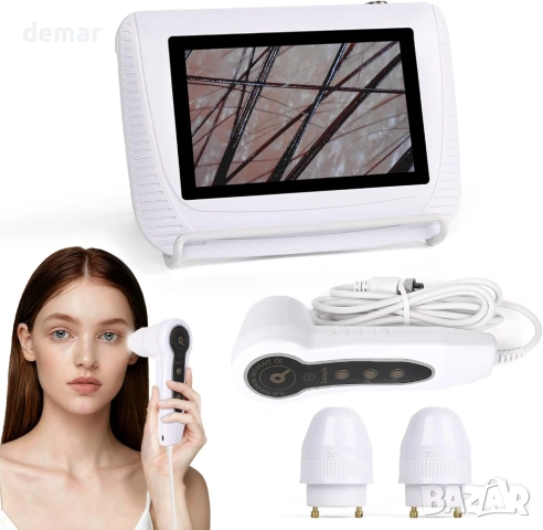 5-инчов HD екранен скенер на кожа и коса с 50X/200X увеличение