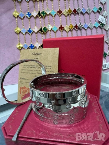 висококачествени гривни от медицинска стомана cartier , снимка 5 - Гривни - 50686373