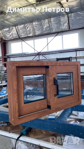 Алуминиево плъзгане(термо) Златен дъб, снимка 1