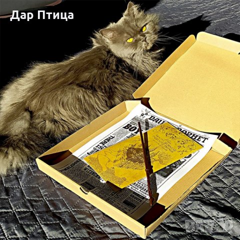 Хитроумна Карта от Хари Потър + Магическа Пръчка Дар Птица , снимка 3 - Колекции - 27653396