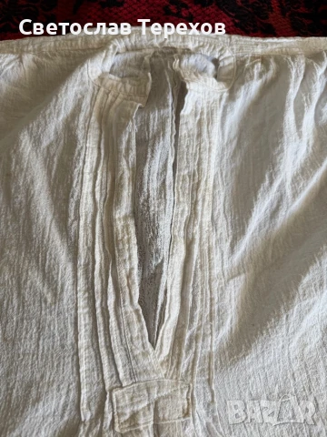 Продавам автентична ленена дамска риза за носия, снимка 3 - Ризи - 51310949