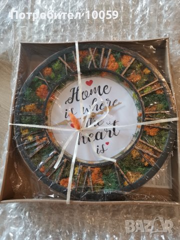 Часовник със скандинавски мъх , снимка 2 - Декорация за дома - 42352886