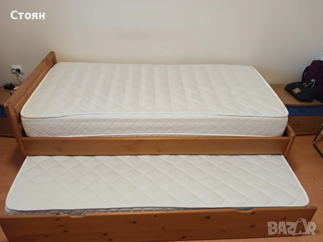 Легло тип "Сандвич"от масив, снимка 2 - Спални и легла - 53921726