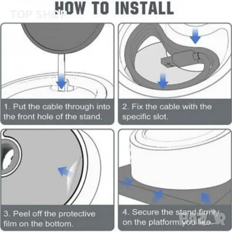 Магнитна стойка за зарядно устройство TiMOVO, съвместима със защитен безжичен Magsafe, снимка 5 - Безжични зарядни - 48724111