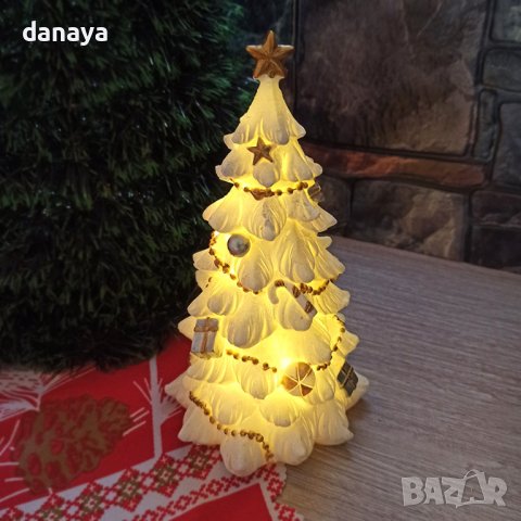 3189 Сувенир от полирезин Светеща коледна елха, 18 см, снимка 2 - Декорация за дома - 38418720