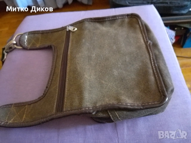 Маркова чанта отлична за през рамо с много прегради маркова на JSNL 22х20х8 см промазан плат, снимка 5 - Чанти - 53902416